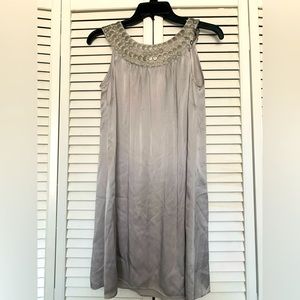 Oasis 100% Silk silver sleeveless top
